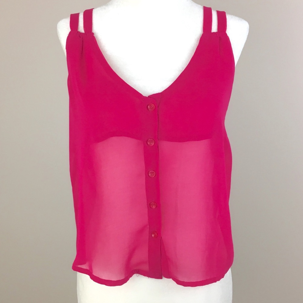 [Millau - LF] Bright Pink Sheer Top